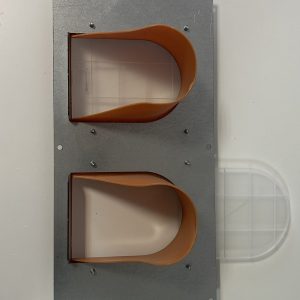 Placa zincata cu 2 intrari si usita din plastic